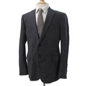 Emporio Armani Mens Blazer Blue Geometric Polyester Size 52